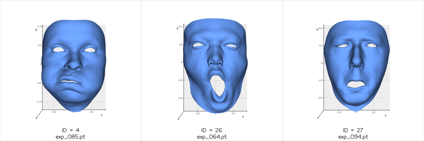 Closest 3 faces in ID latent space